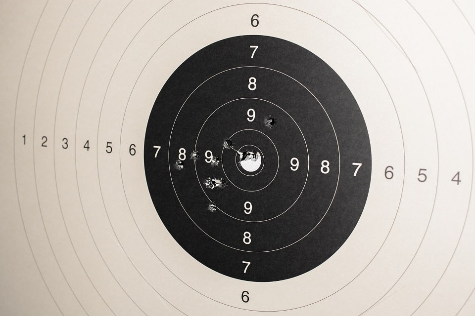 target at the gun range