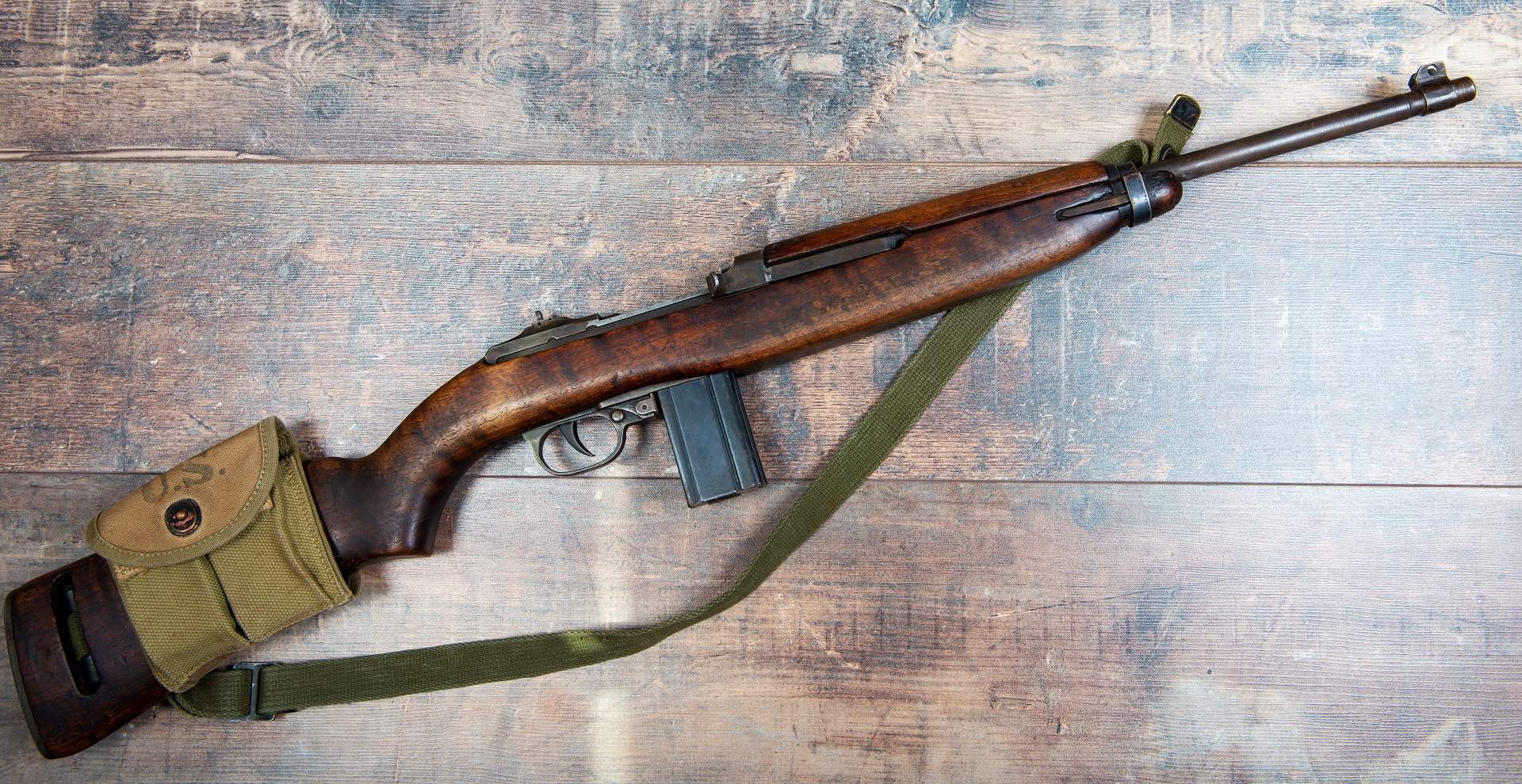 M1 Carbine displayed as an example of an American long gun with broad historical interest.