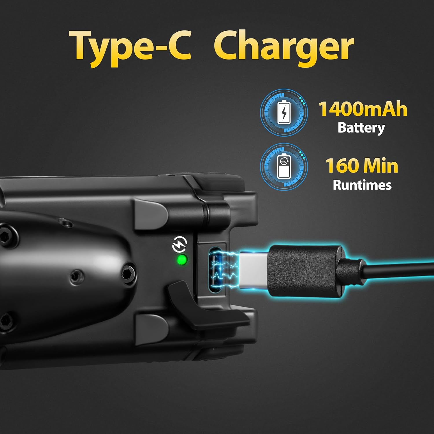 USB-C charging feature on GoPlant GP-V06 Laser Light Combo