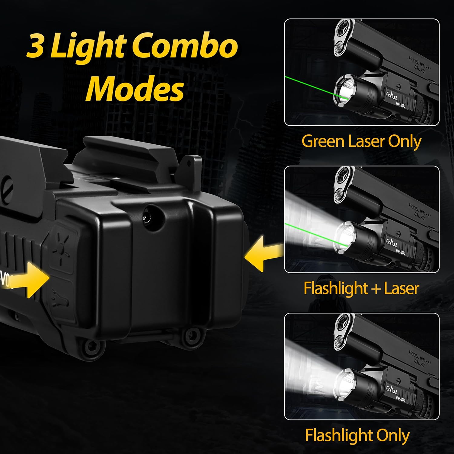 GoPlant laser light combo showing multiple light settings