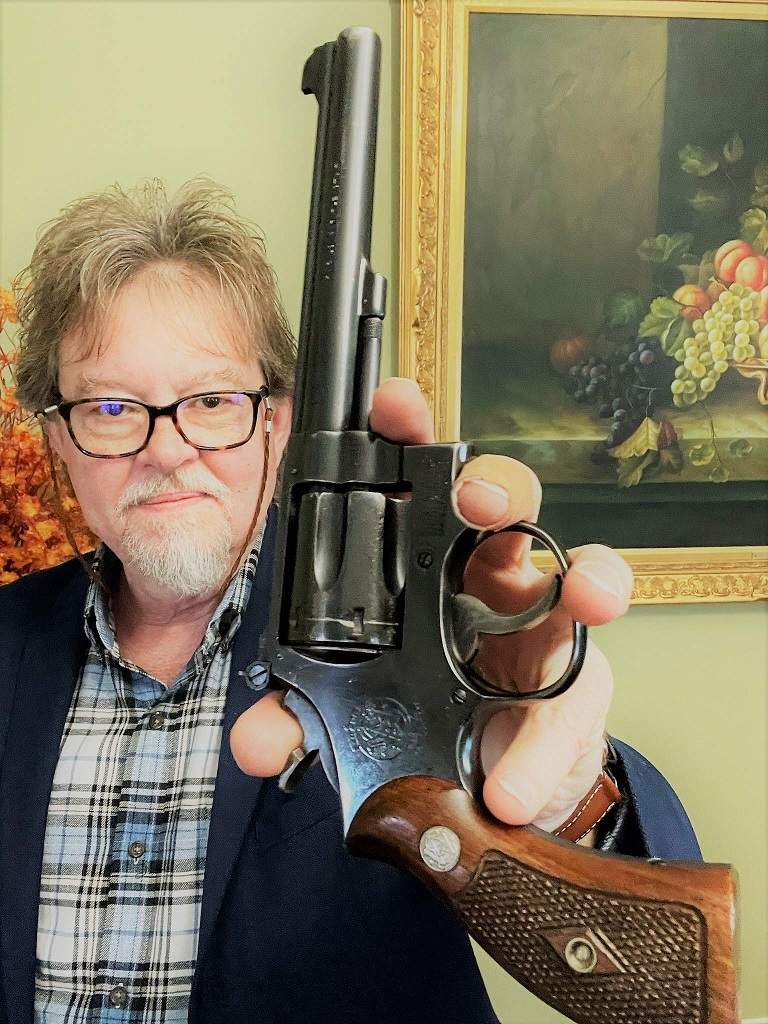 Author with 1957 Smith & Wesson K-22 Masterpiece