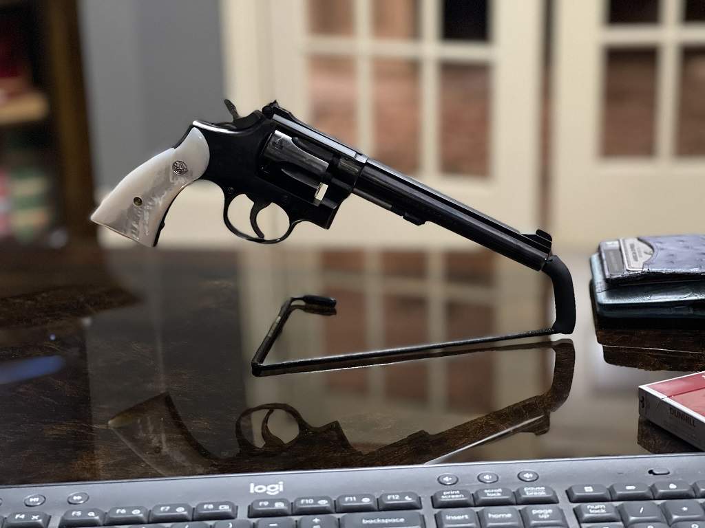 Smith & Wesson Model 17-1 with mother of pearl grips