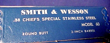 Smith & Wesson Model 60 factory box side