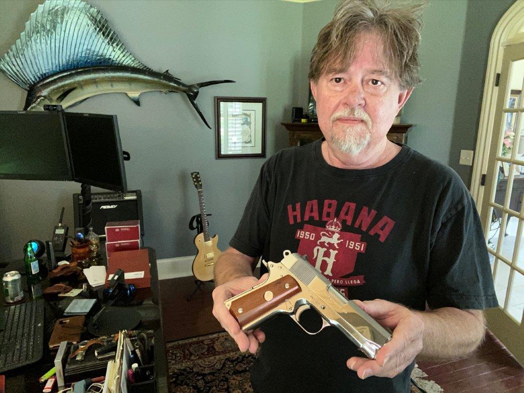 Right side view of Colt Double Diamond .45 ACP