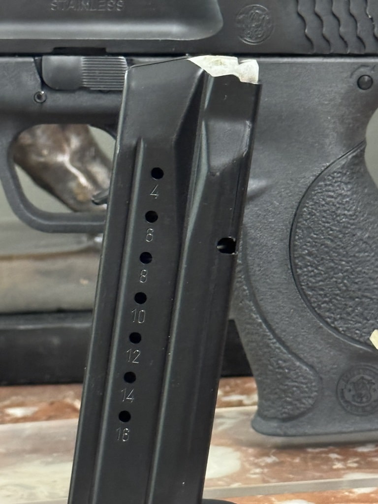 Smith & Wesson M&P 9 Pro Series handgun close view