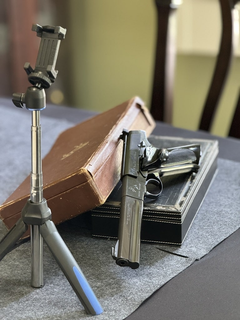 Vertical view of Colt Woodsman Match Target pistol