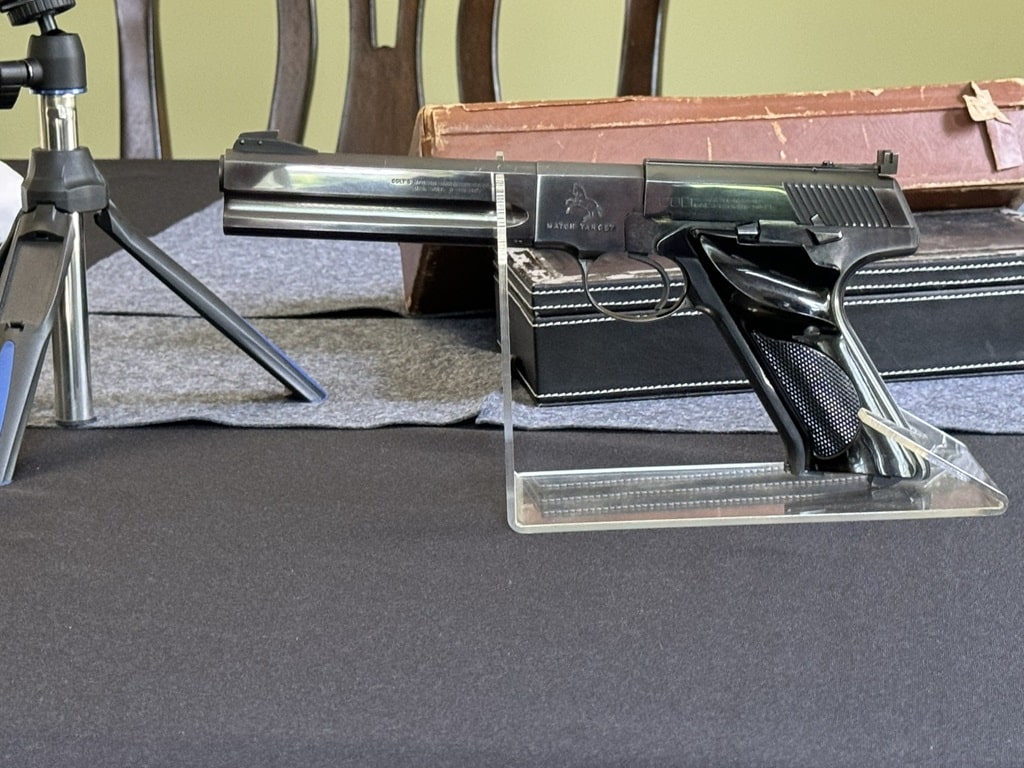 Colt Woodsman Match Target pistol displayed for collector reference