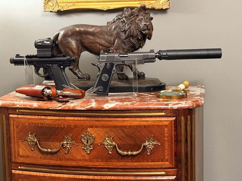 Rugged Obsidian .45 suppressor range setup